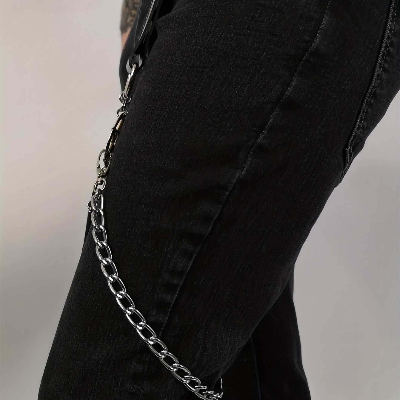 Men's Casual PU Leather Chain Leg Chain Accessories Gothic Pants Chain Novelty Jewelry, Jewels,Gothic Clothes Men,Temu