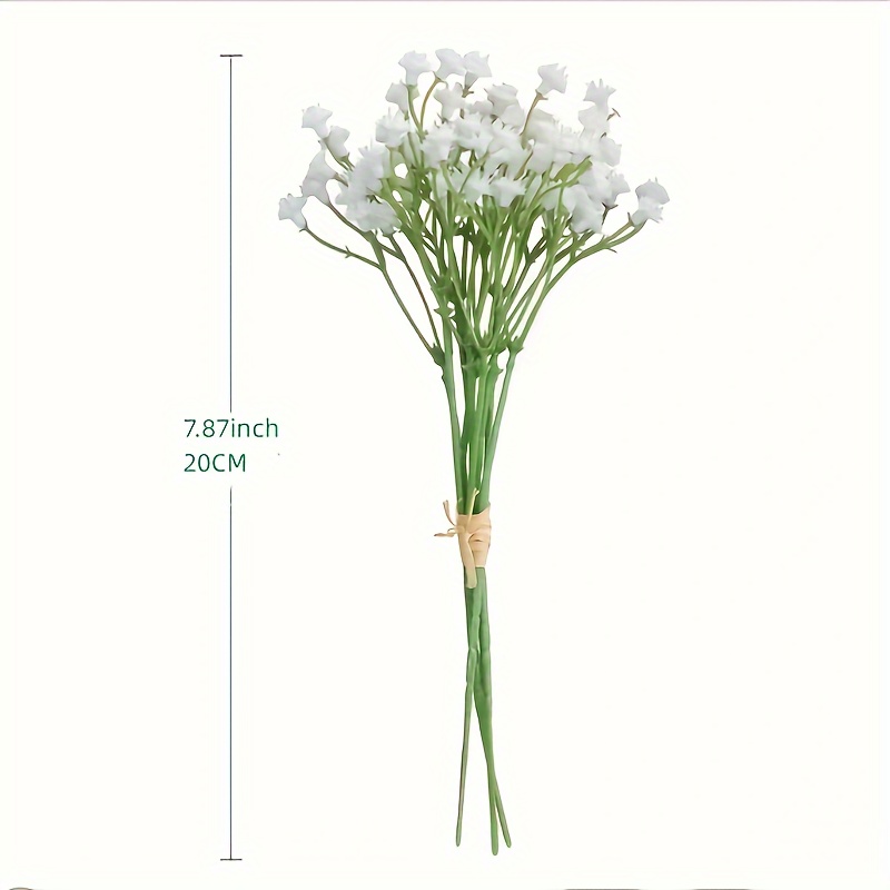 Artificial Babys Breath Flowers, Fake White Flower, Real Touch Gypsophila  Bouquet, Floral for Home Party, Wedding Garden Decor