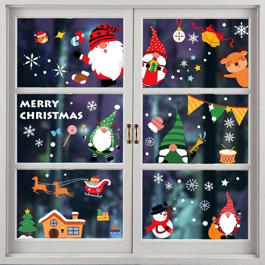 Christmas Snowflakes Window Clings Decals Decorations White Christmas  Window Stickers Winter Wonderland Decorations for Christmas Party