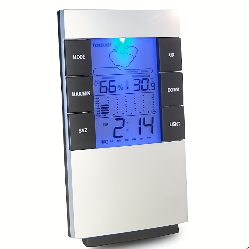 White Temperature Humidity Meter Clock Multifunctional - Temu