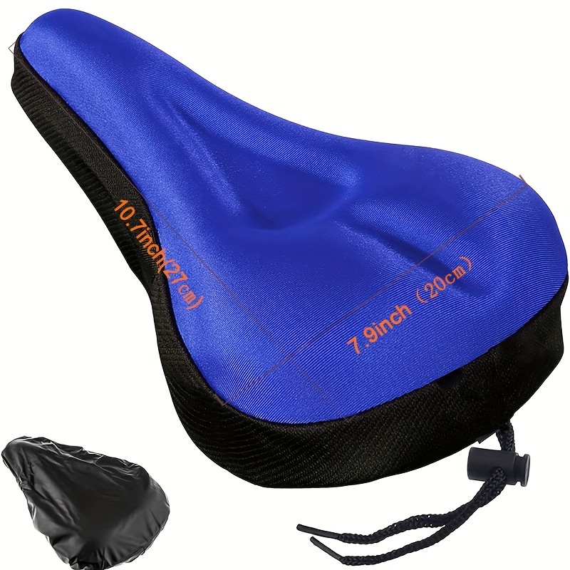 1pc Gel-Padded Unisex Bike Seat Cover - Extra Soft Exercise Bicycle Seat  Cushion