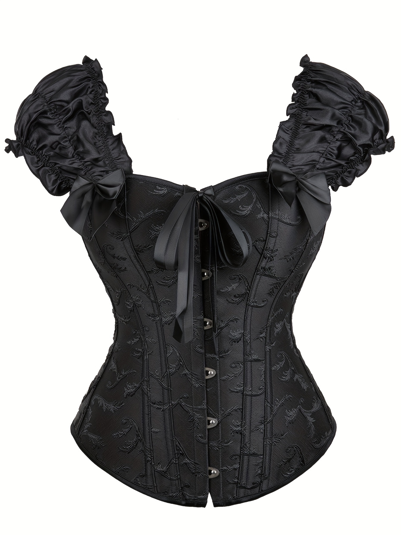 Women's Renaissance Corsets Lace Up Front Vintage Boned Bustier Tops Gothic  Court Victorian Waist Training Bodice