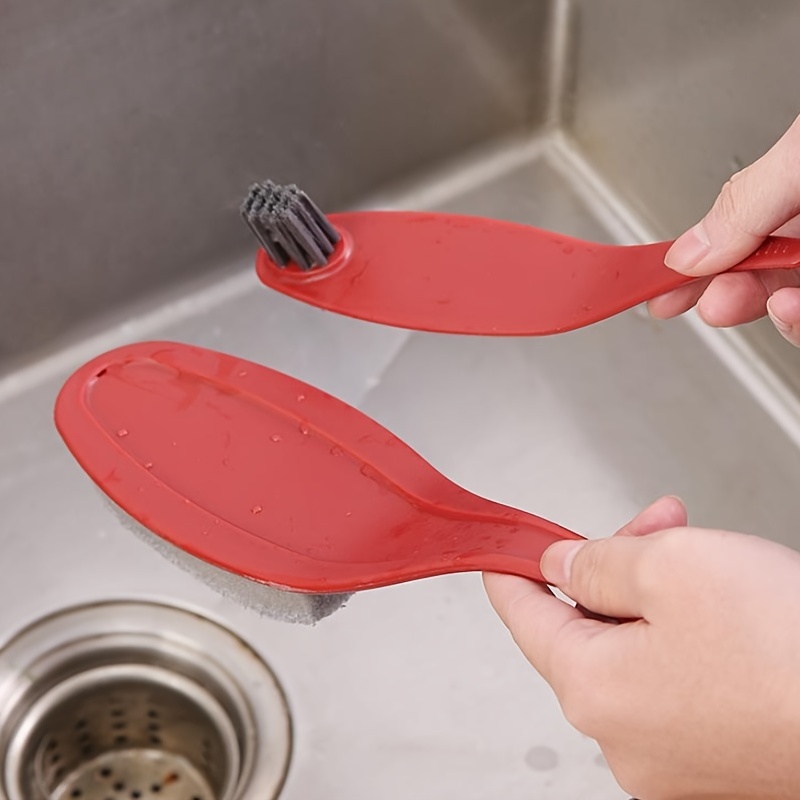 Kitchen Cleaning Brush 2In1 Long Handle Sponge Dishwashing Pan sink  Scrubber