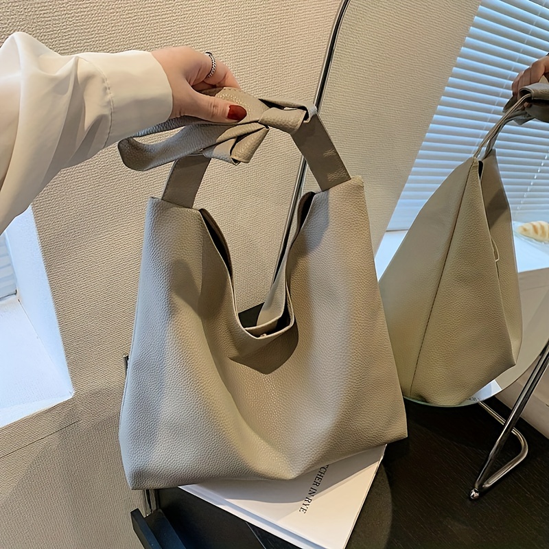 Minimalist Solid Shoulder Bag All Match Tote Bag For Work
