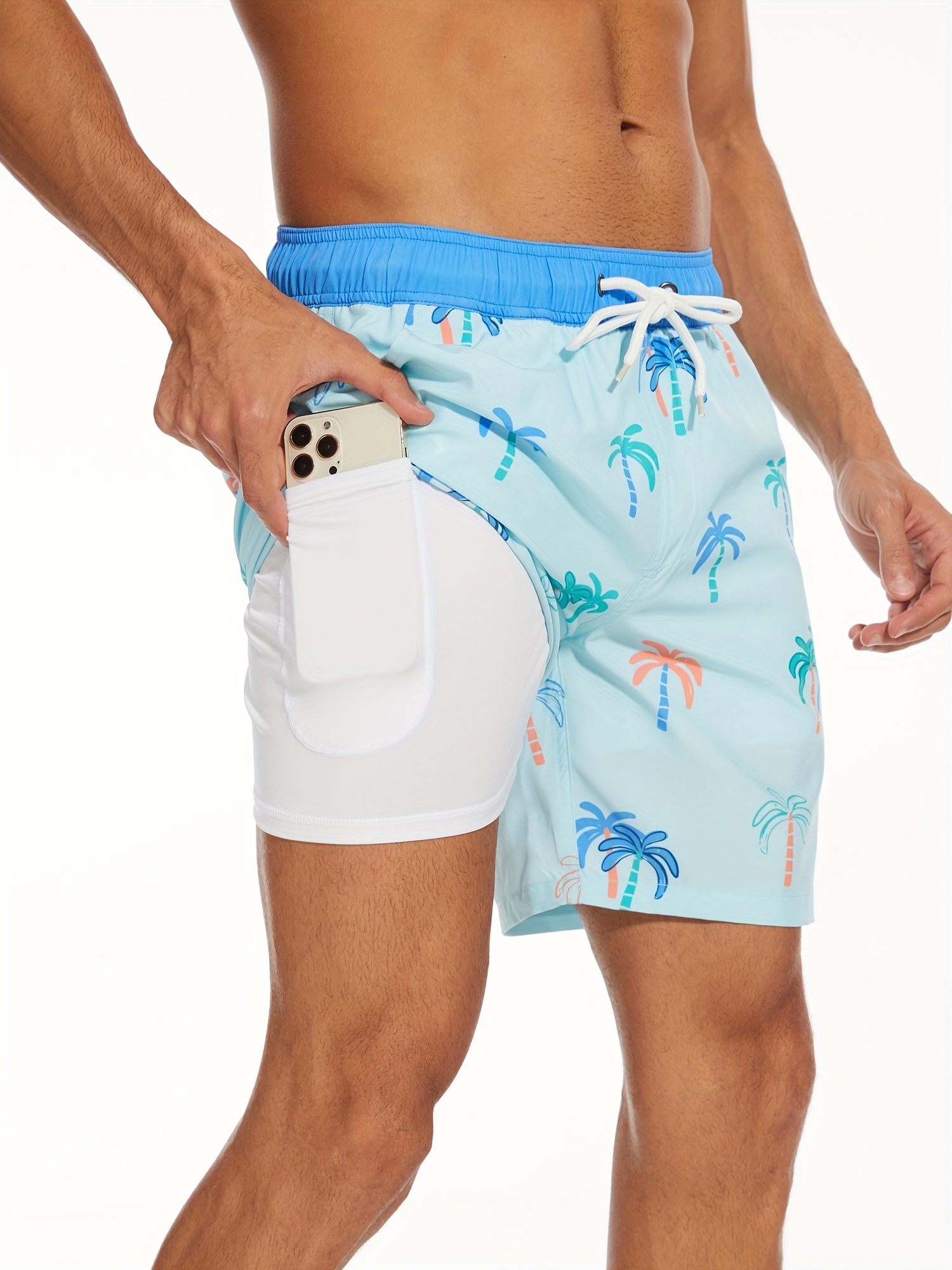 DG-Direct Men's Quick-drying Performance Fishing Beach Sun Protection Shorts Summer Vacation Travel Breathable Drawstring Daily School Holiday Street