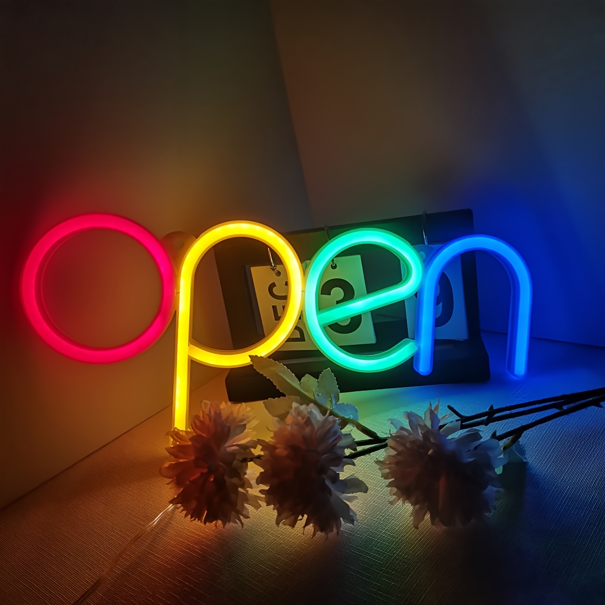 

1pc Usb Powered Neon Open Sign, Toggle Controlled Plastic Wall Hanging Decorative Light, Multipurpose Modern Art For Home, Bar, Shop Decoration - No Battery Required