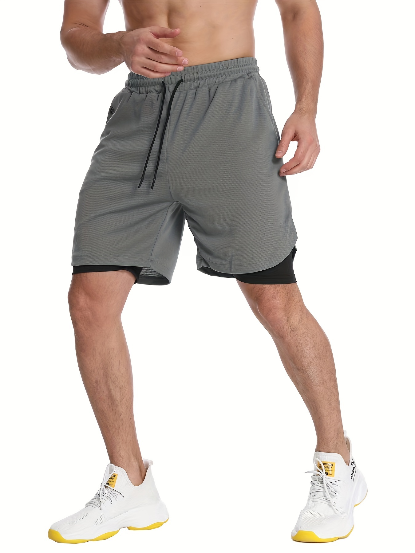 Quick seco pantalones cortos hombres atléticos maratón Pantalón corto de  entrenamiento pantalones transpirables Leggings de gimnasio, pantalones  cortos de depor…