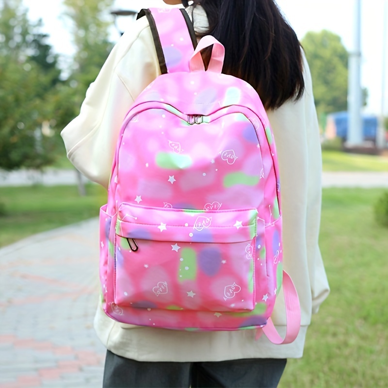 Color Contrast Laptop Backpack, Fashion Preppy Style School Bookbag, Casual  Versatile Nylon Travel Rucksack - Temu