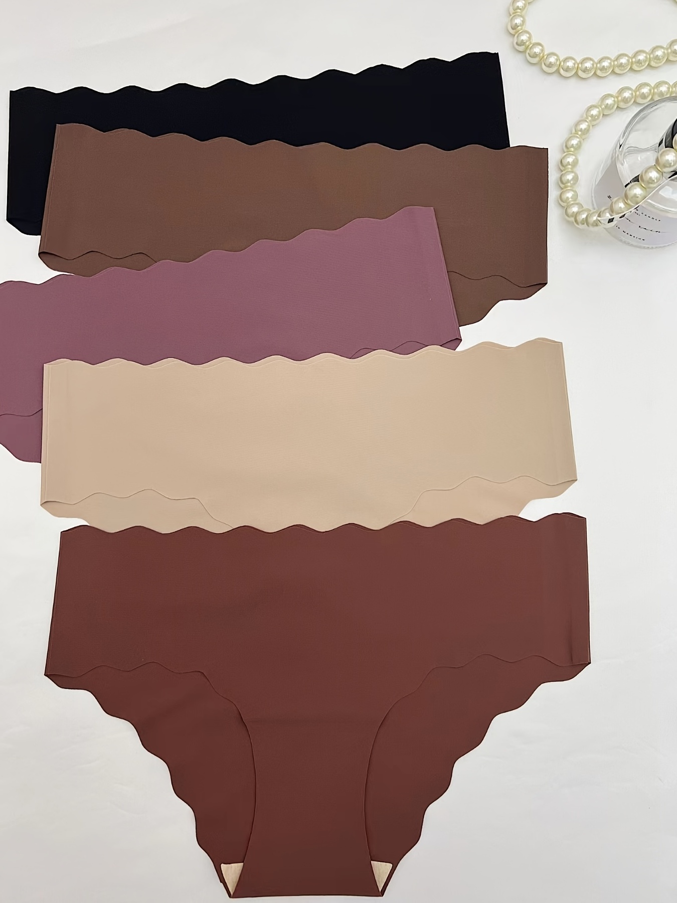 Seamless Solid Bikini Panties Comfy Breathable Low Waist - Temu