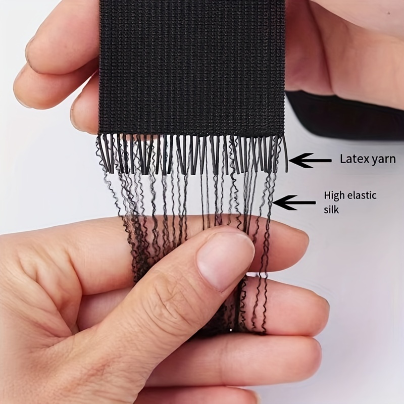 Cordón elástico de 99.5 yardas de largo, 0.354 in de ancho, cuerda  elástica, banda elástica de costura, carrete elástico de punto elástico,  rollo de
