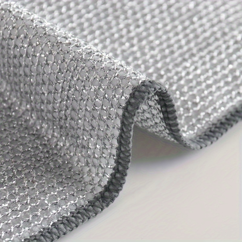 Double sided Silver Wire Dishcloth Oil free Dishwashing - Temu