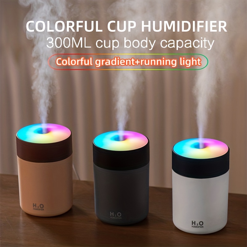 Humidificateur de bureau 300 ml Humidificateur d'air USB portable avec  lumière ultrasonique humidificateur de bureau Mini humidificateur à brume  fraîche pour la maison et la voiture (couleur : rose) : : Bébé