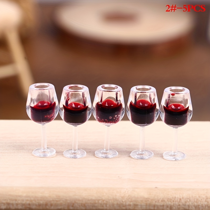 1/12 Dollhouse Miniature Wine Glass Mini Goblet Cup Toy - Temu
