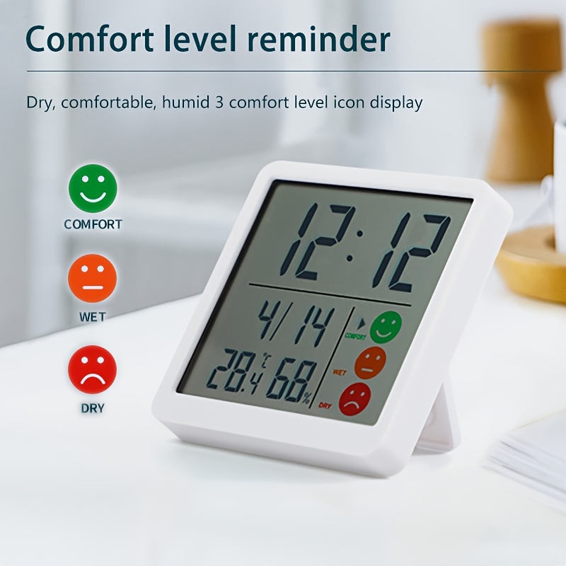 Reloj despertador digital pequeño de viaje, funciona con pilas, reloj  despertador portátil de gran número con fecha y temperatura, reloj de  escritorio