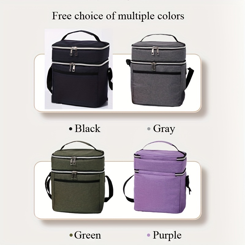 Portable Insulated Bento Bag, Large Capacity for Outdoor Picnic