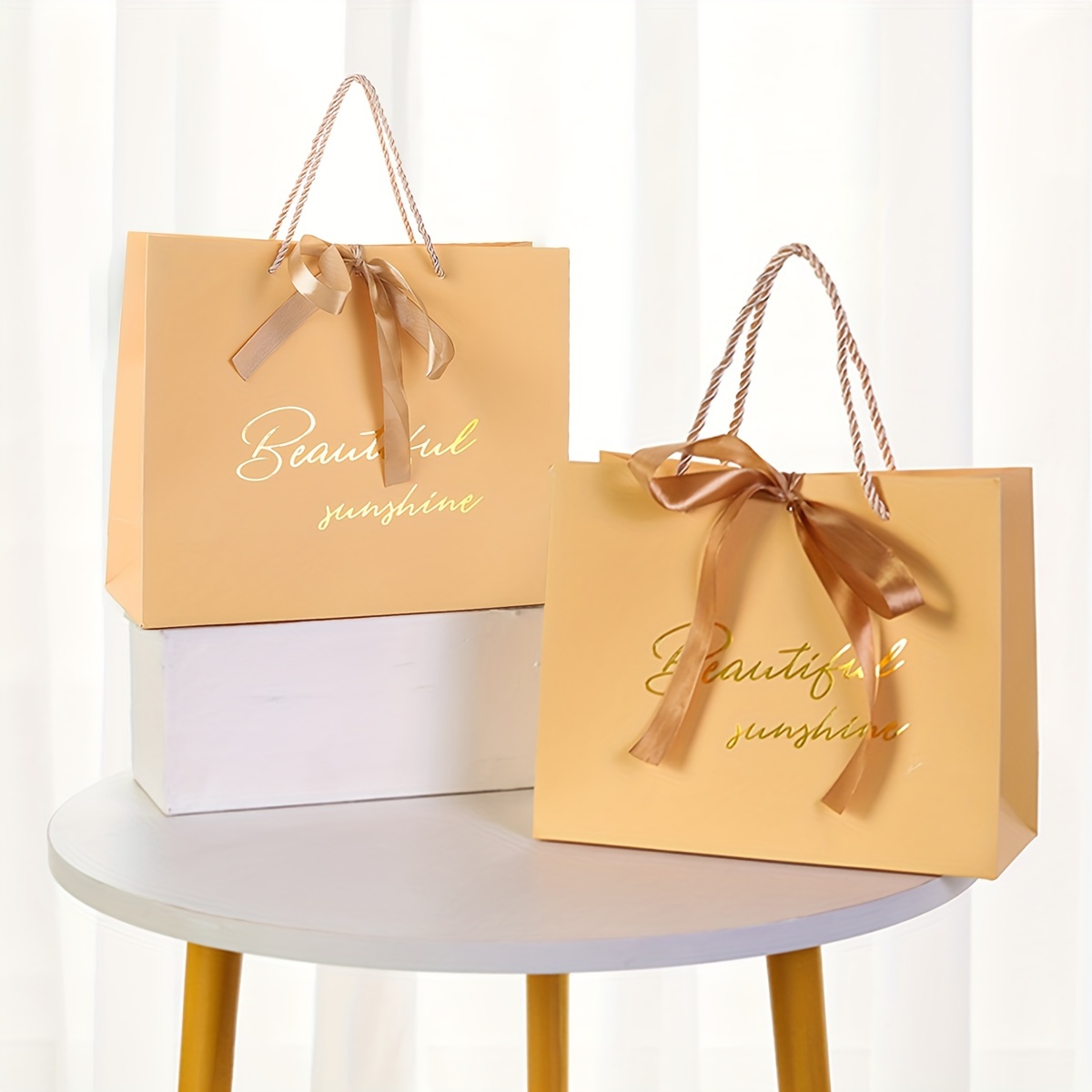 Bolsas de regalo, bolsas de regalo, bolsas de regalo con asas y cinta de  lazo, bolsas de papel de recuerdo, bolsas de regalo, bolsas de boutique de