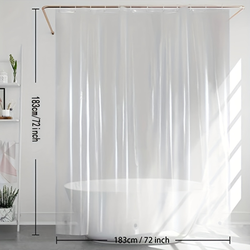 Forro de cortina de ducha transparente impermeable para baño, 72 x 72  pulgadas