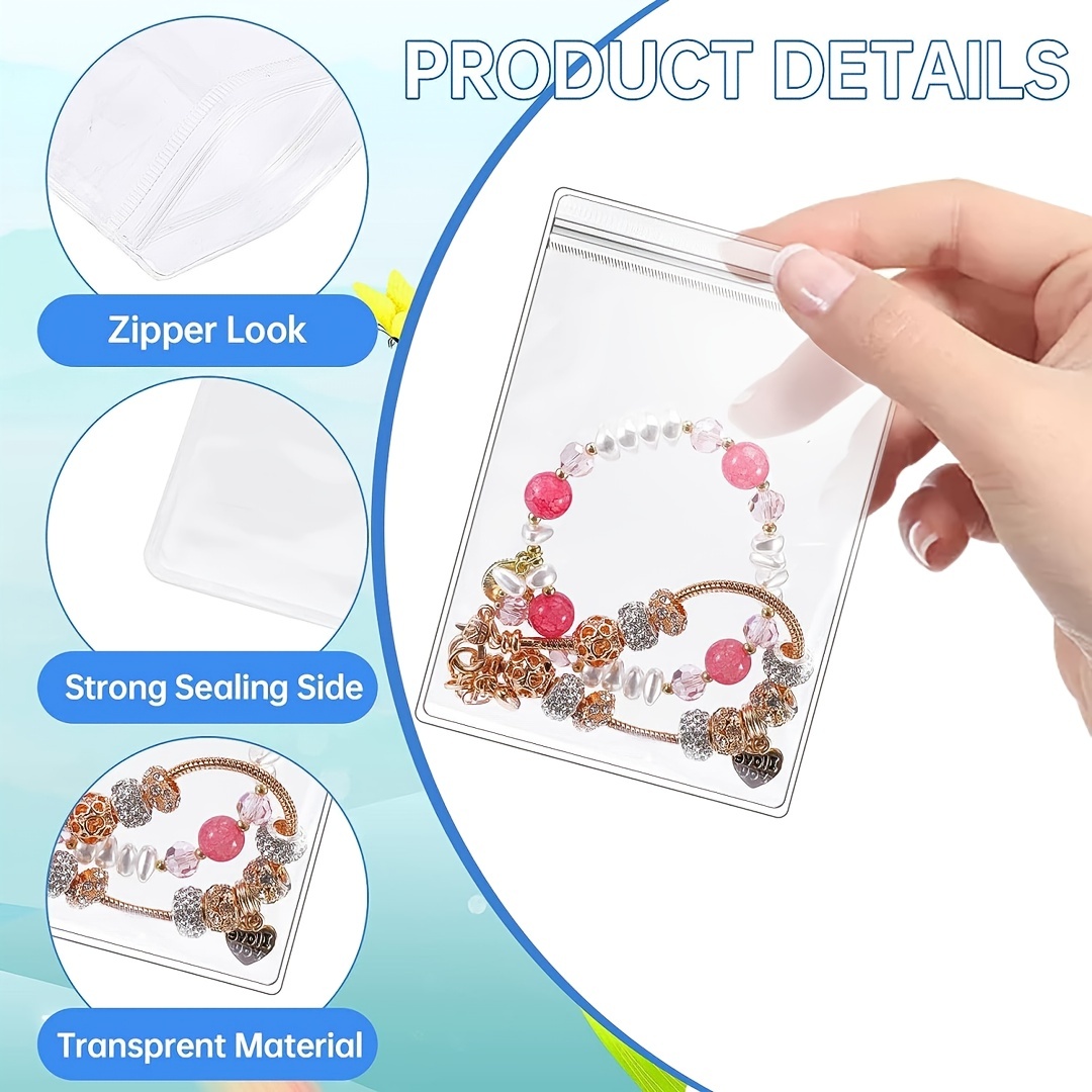 Jewelry Bags Small Self sealing Plastic Zip Clear Pvc Lock - Temu