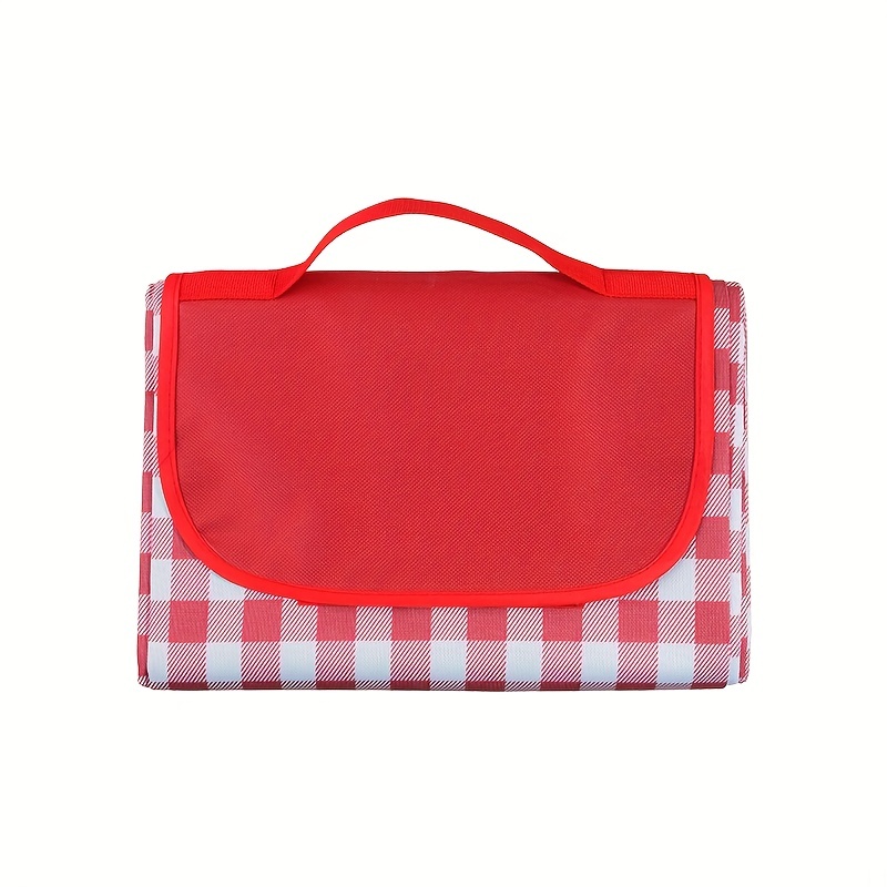 1pc Portable Foldable Seat Cushion, Outdoor Camping Moisture-proof And  Waterproof Picnic Mat, Red