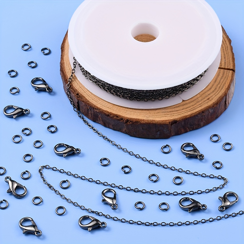 3meter Alloy Bulk Link Chain With Jump Rings Lobster Clasps - Temu