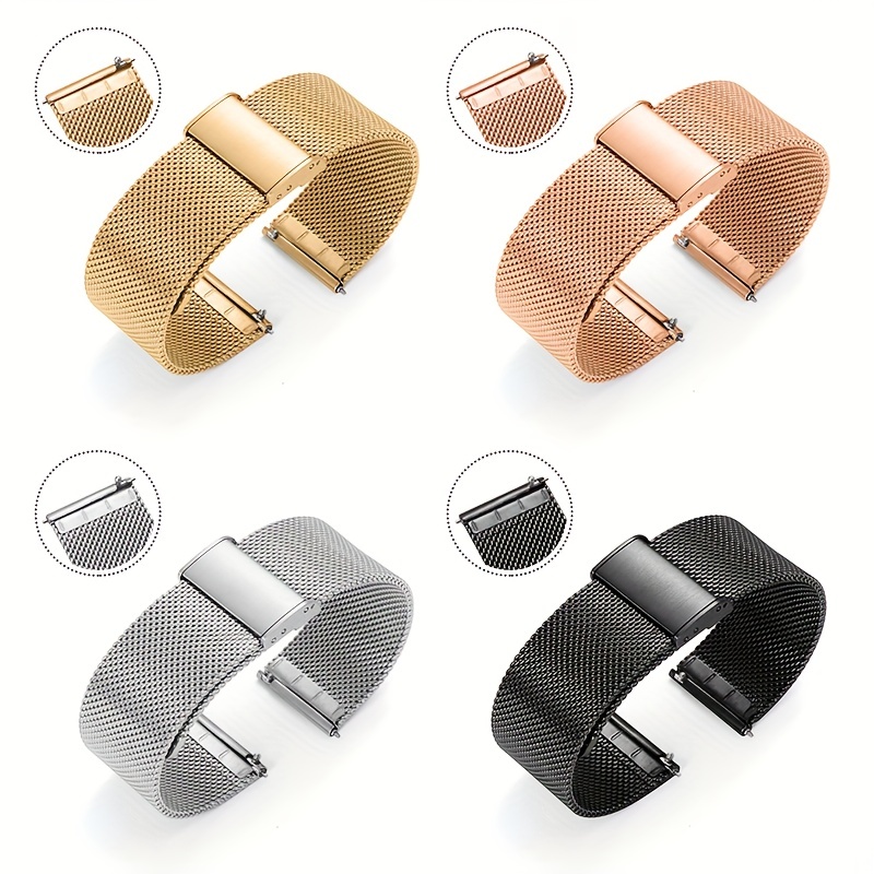 

22mm 18mm 20mm Watch Band Strap For Samsung Galaxy 3 Watch 42 46mm Gear S3 Active 2 Classic Quick Release Stainless Steel Metal Strap