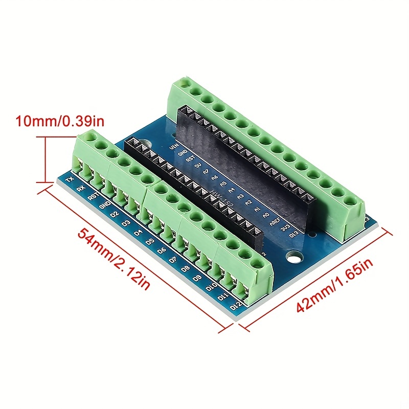 Nano V3.0 3.0 Controller Terminal Adapter Expansion Board Nano Io Shield  Simple Extension Plate For Arduino Avr Atmega328p - Integrated Circuits -  AliExpress