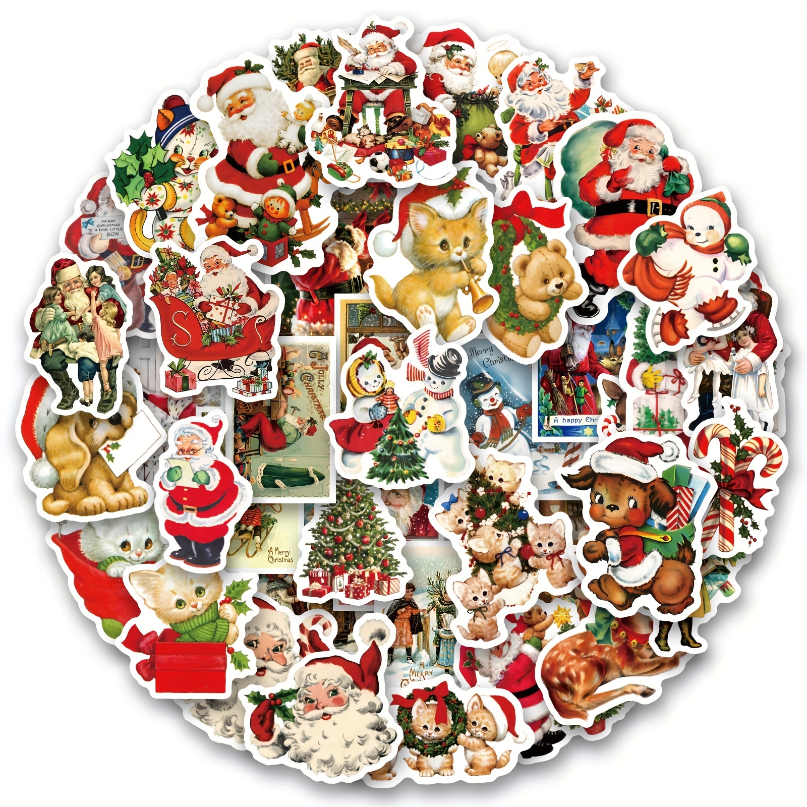 Vintage Christmas Icons Stickers, Hobby Lobby