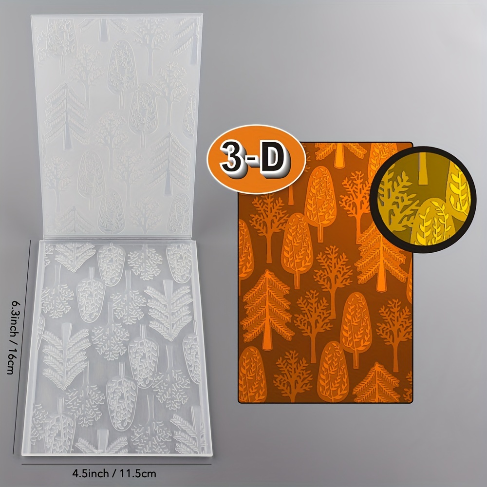 3D Embossing Folder Forest Floral Leaves Woodland Texture Patter