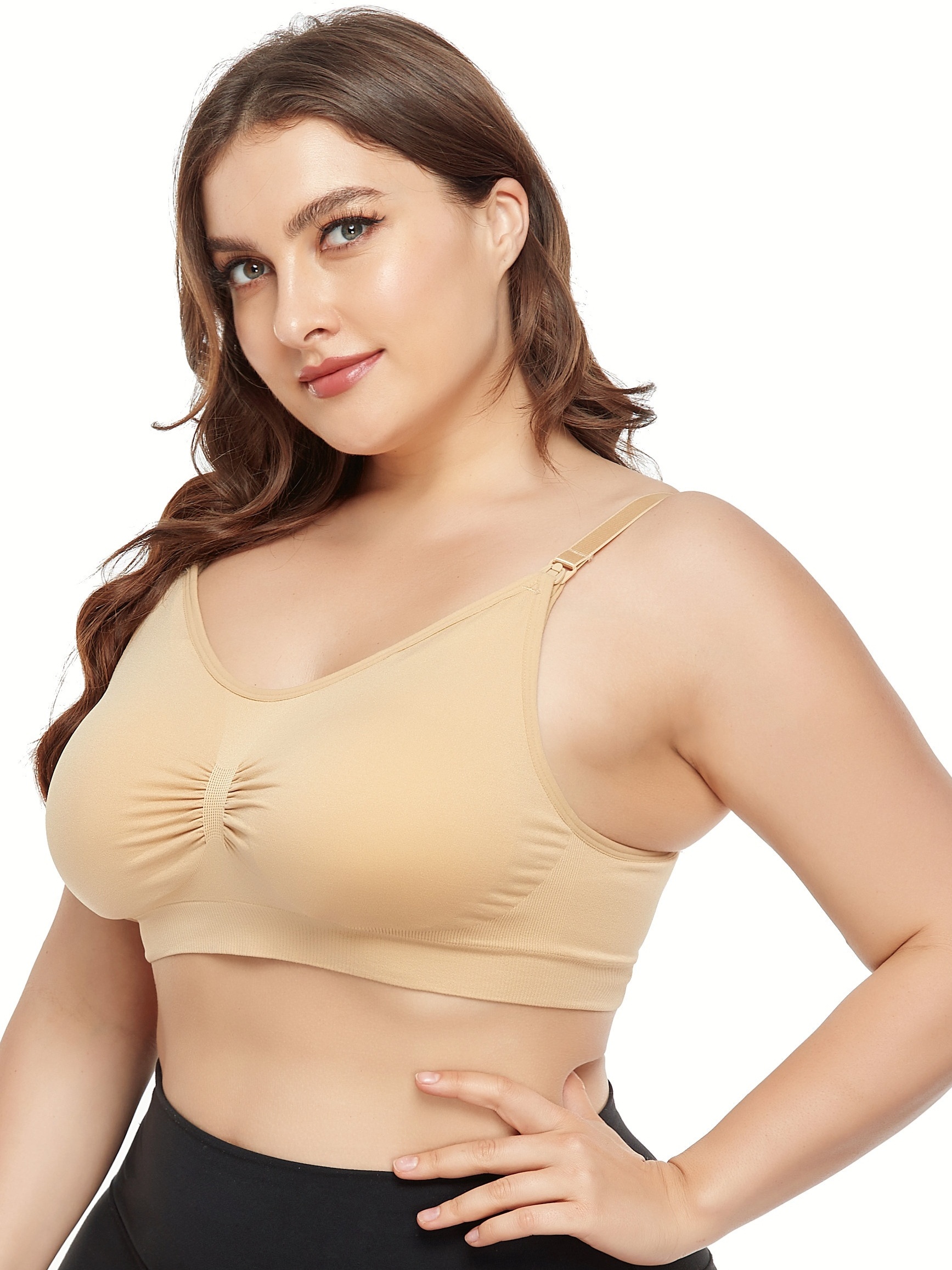 Buy Lightly Padded Non-Wired Full Figure Feeding Bra in Baby Pink