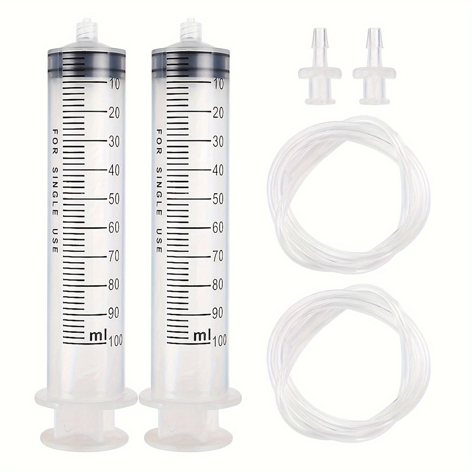 Frienda Large Plastic Syringe 4 Pack Measuring Syringe Tools Dispensing  Multiple Uses(10 ml)