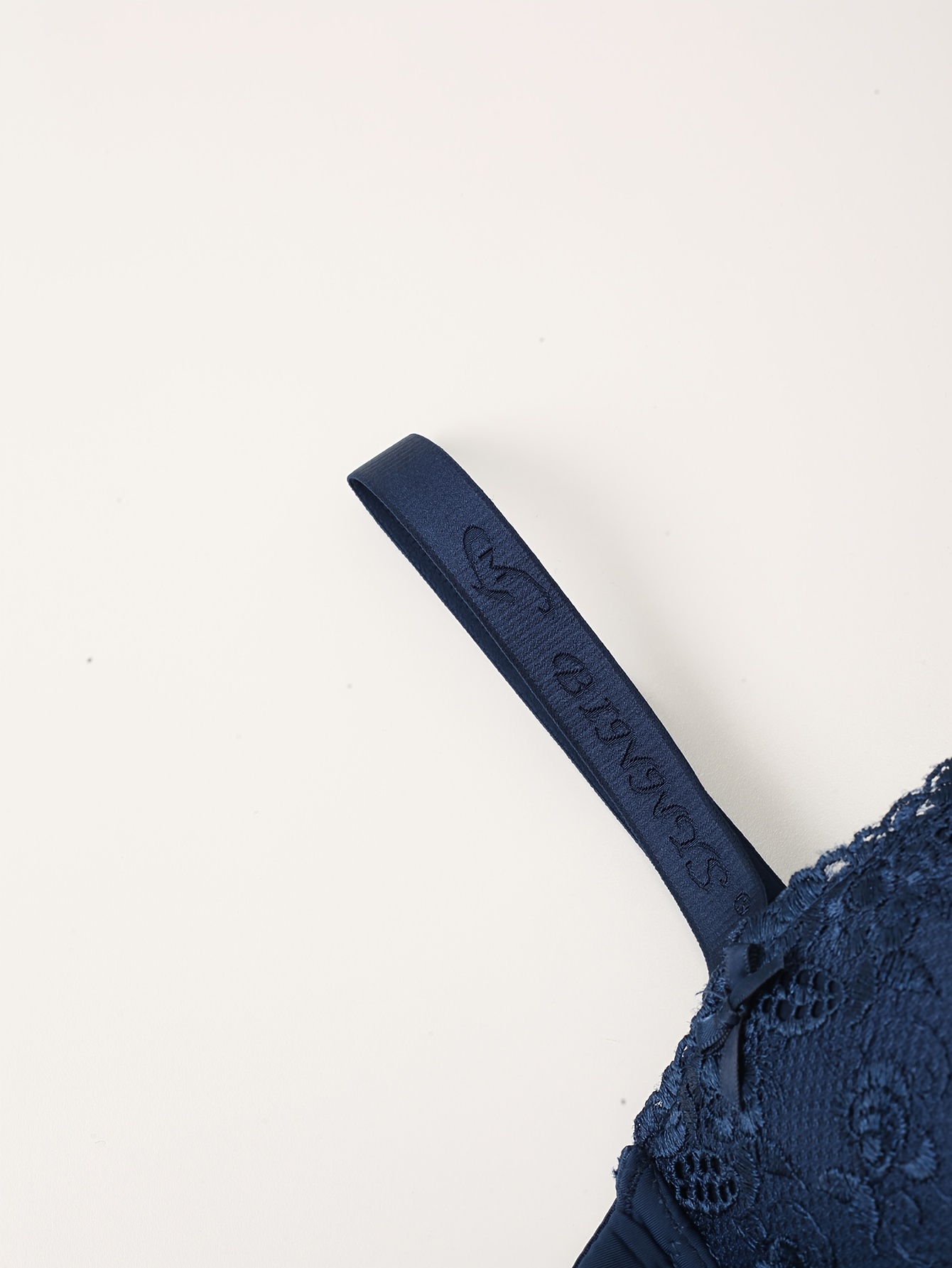 Floral Embroidered Balcony Bra - Blue – Lounge Underwear
