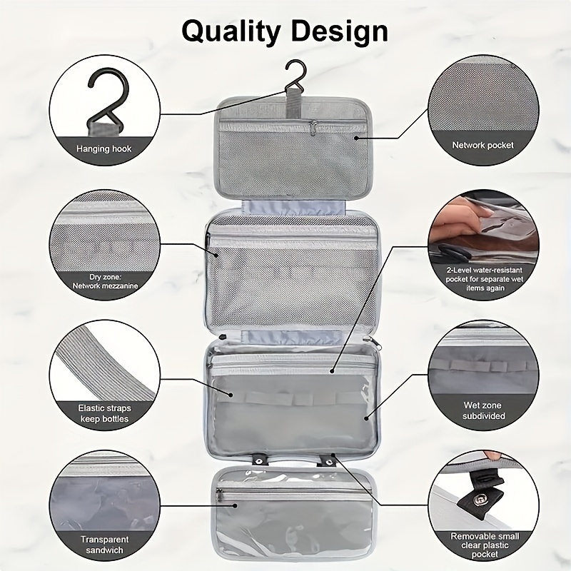 Clear Cube Travel Cosmetics Wash Bag, Plastic Portable Storage Bag,  Waterproof Makeup Organizer Bag - Temu