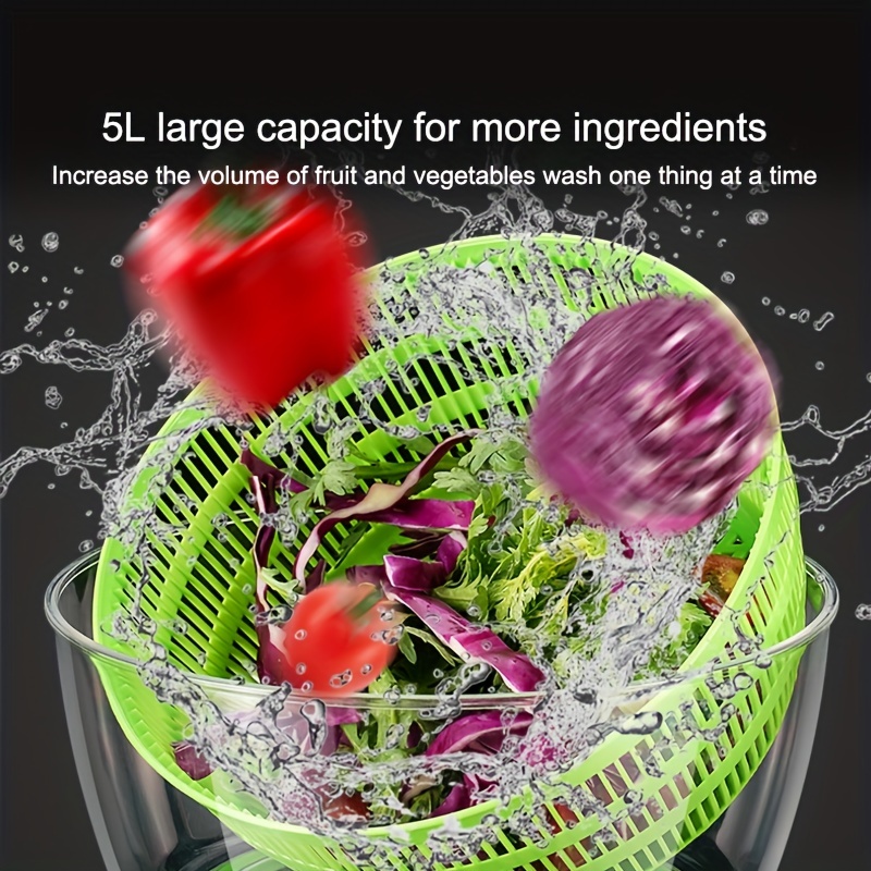 Electric Salad Dehydrator Washing Fruit And Vegetable Drainer Storage  Basket Electric Vegetable Dryer Kitchen Tools