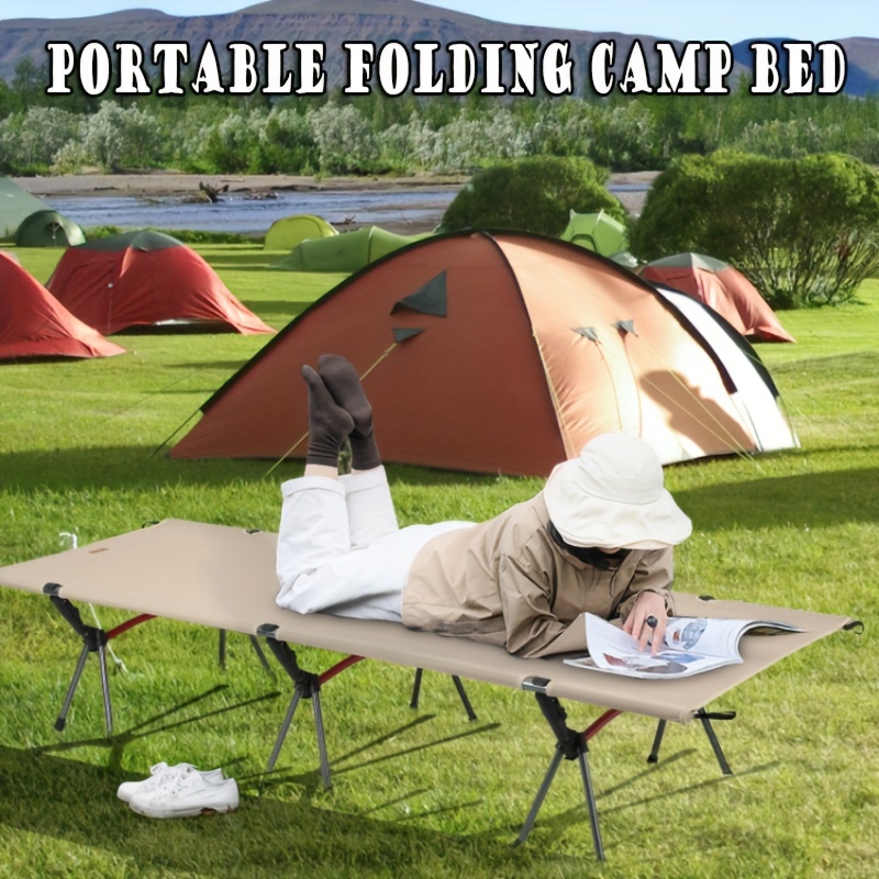 Compact Camping Cot Mochila Ultraligera Plegable Ligera Cama - Temu