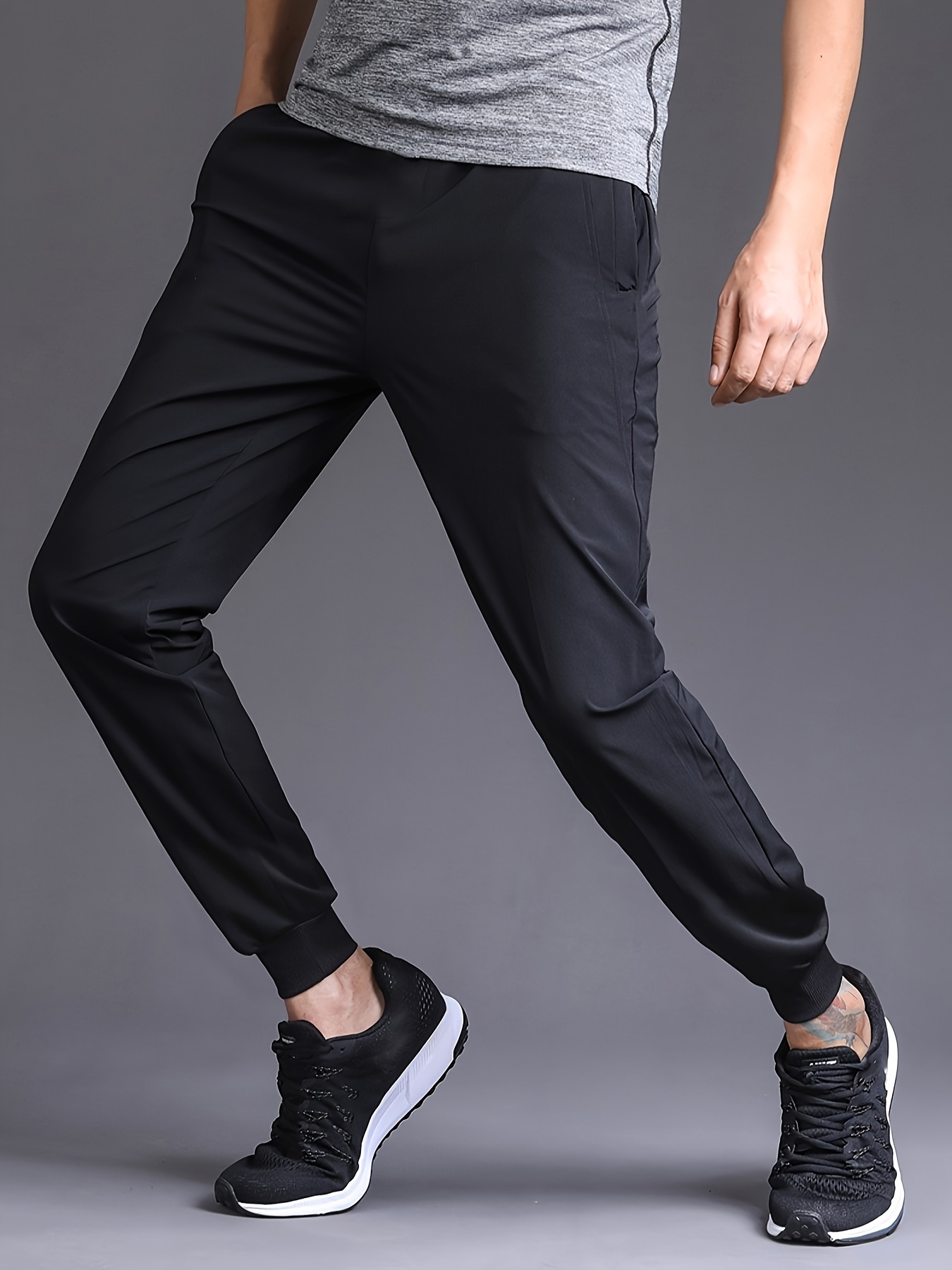 Men's Activewear Sports Pants Drawstring Quick Dry Athletic - Temu Canada