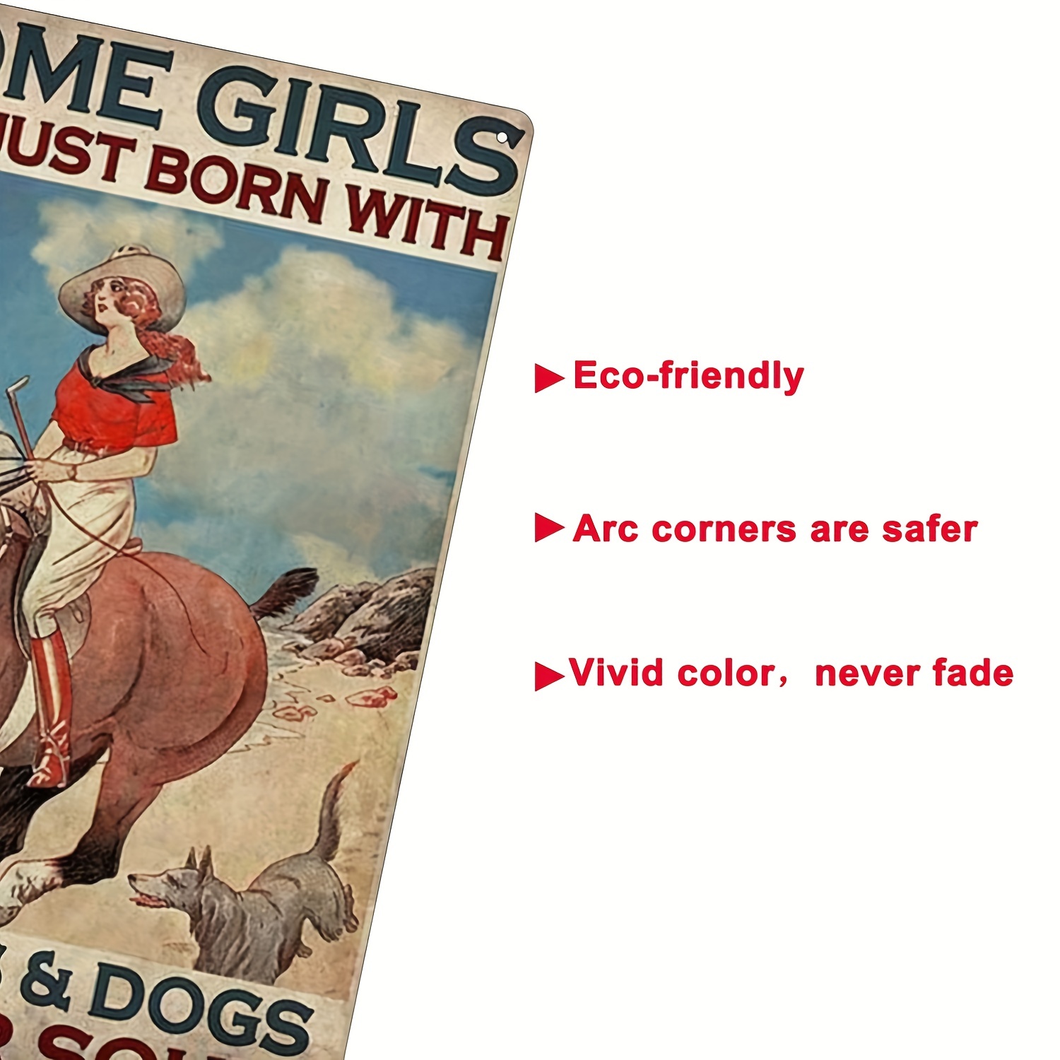 Metal Tin Sign Of Girls Art Style,Some Girls Are Just Born Retro