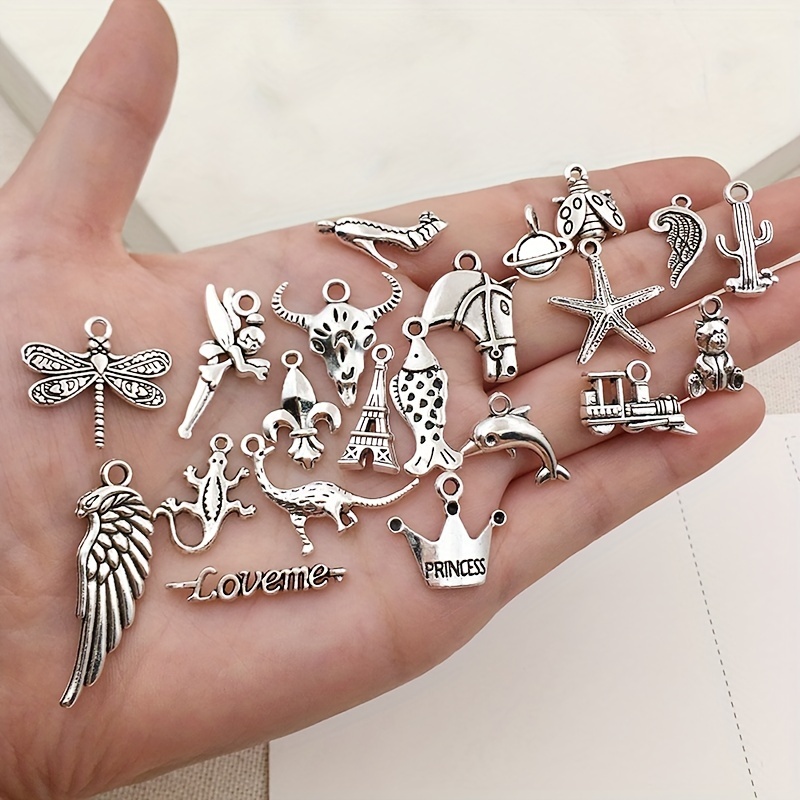 Bulk Lots Jewelry Making Silvery Charms Mixed Smooth Tibetan - Temu