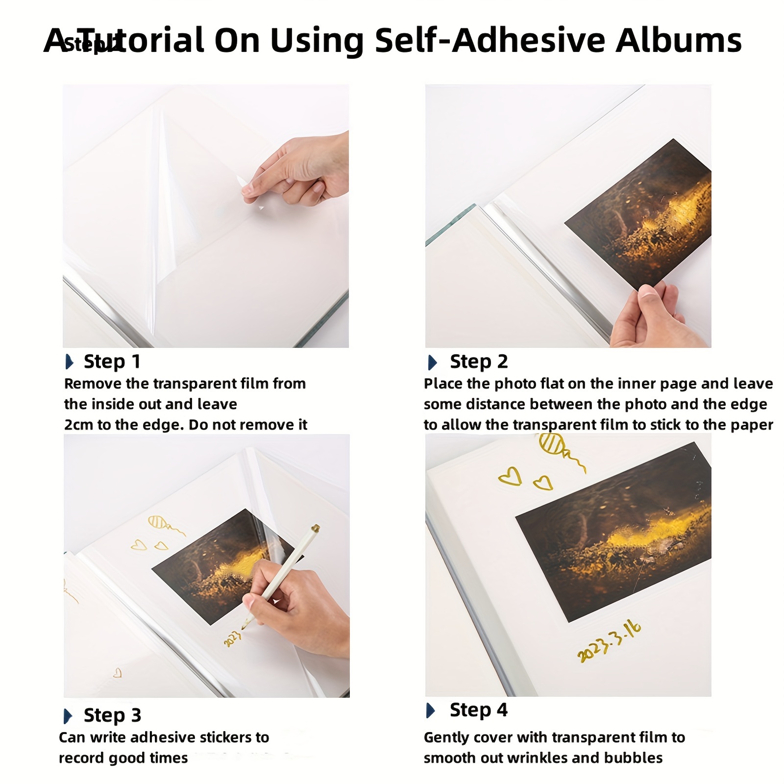 Large Album Self adhesive 4x6 5x7 8x10 Picture Scrapbook - Temu