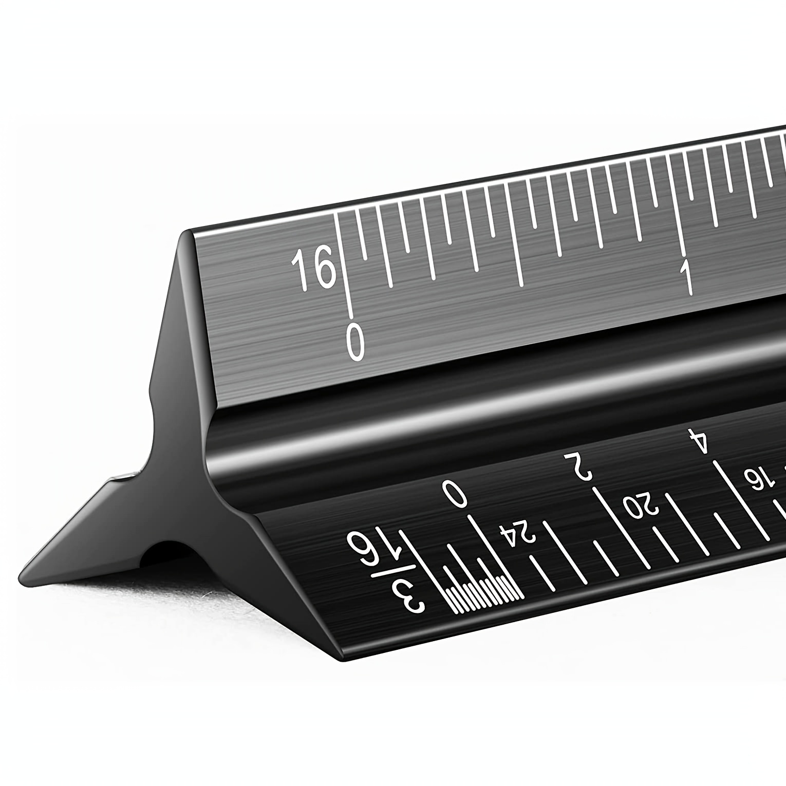 12'' Laser-Etched Aluminum Architect Triangular Ruler - Perfect for  Architects, Students, Draftsman & Engineers!