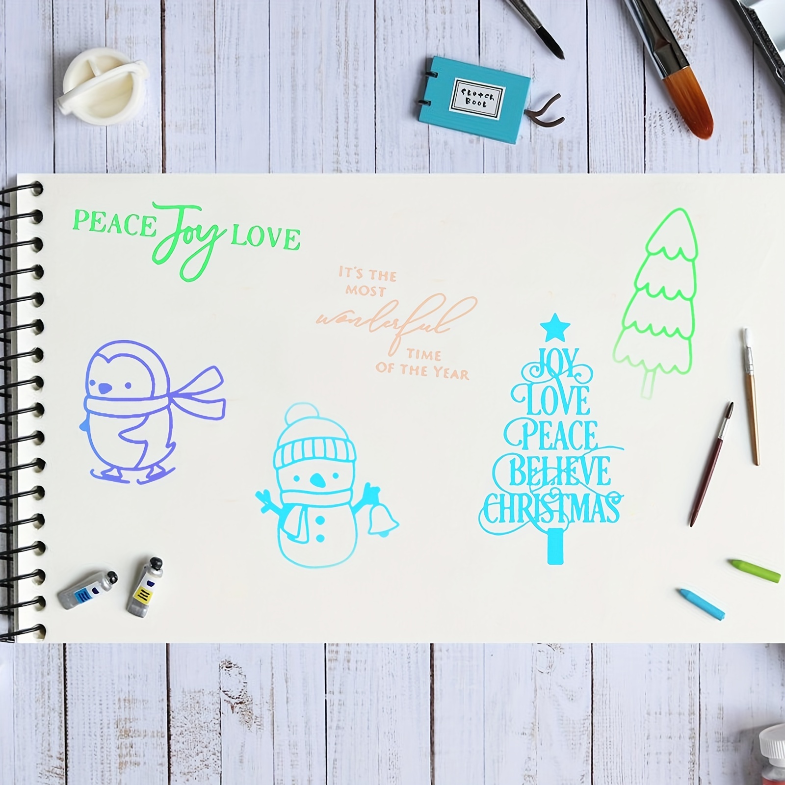 Merry Christmas Blessing Words Clear Stamps For Card Making - Temu