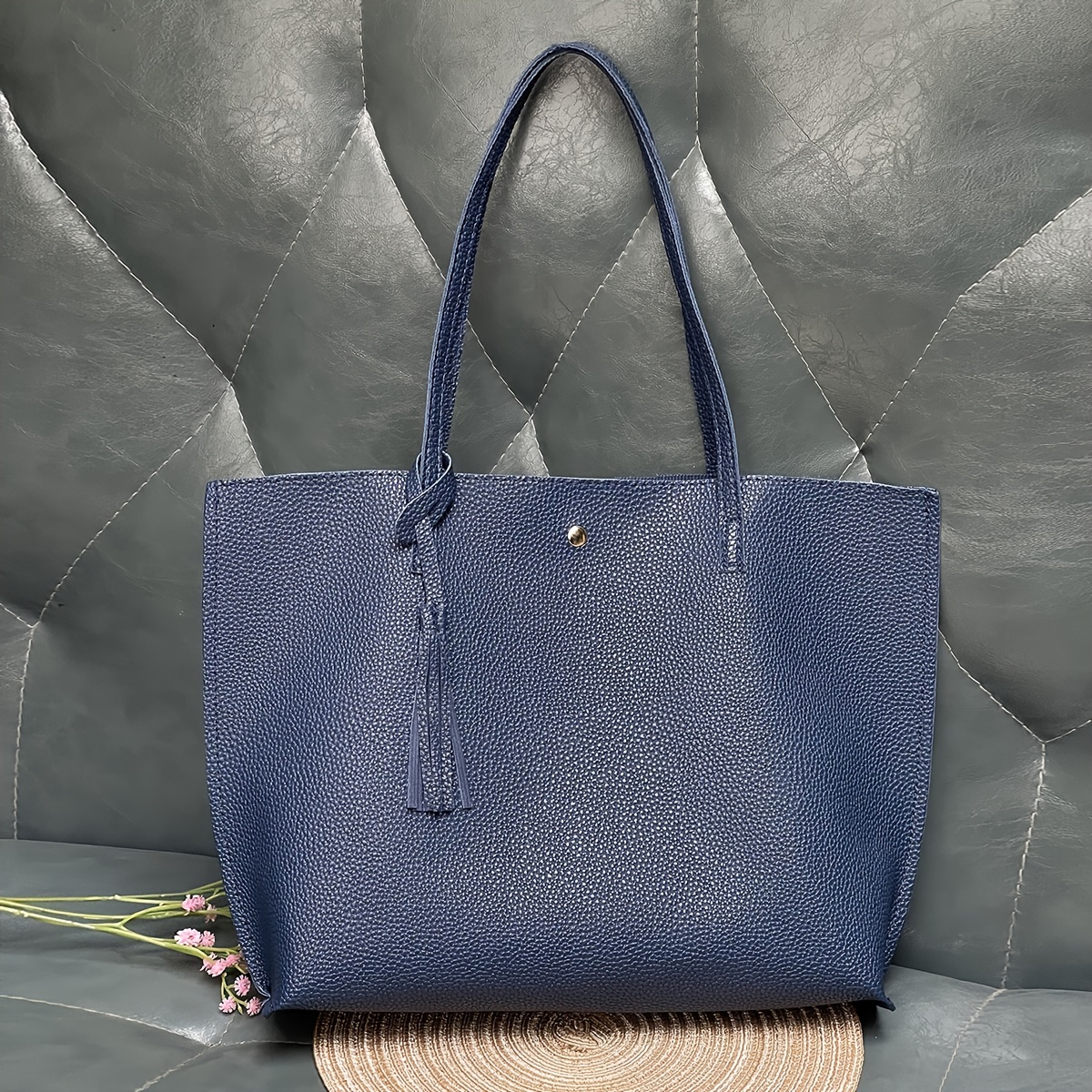 Large Work Tote Bag Handbag Women Bags High Messenger Satchel Shoulder  Solid Leather Tassels for Handbags