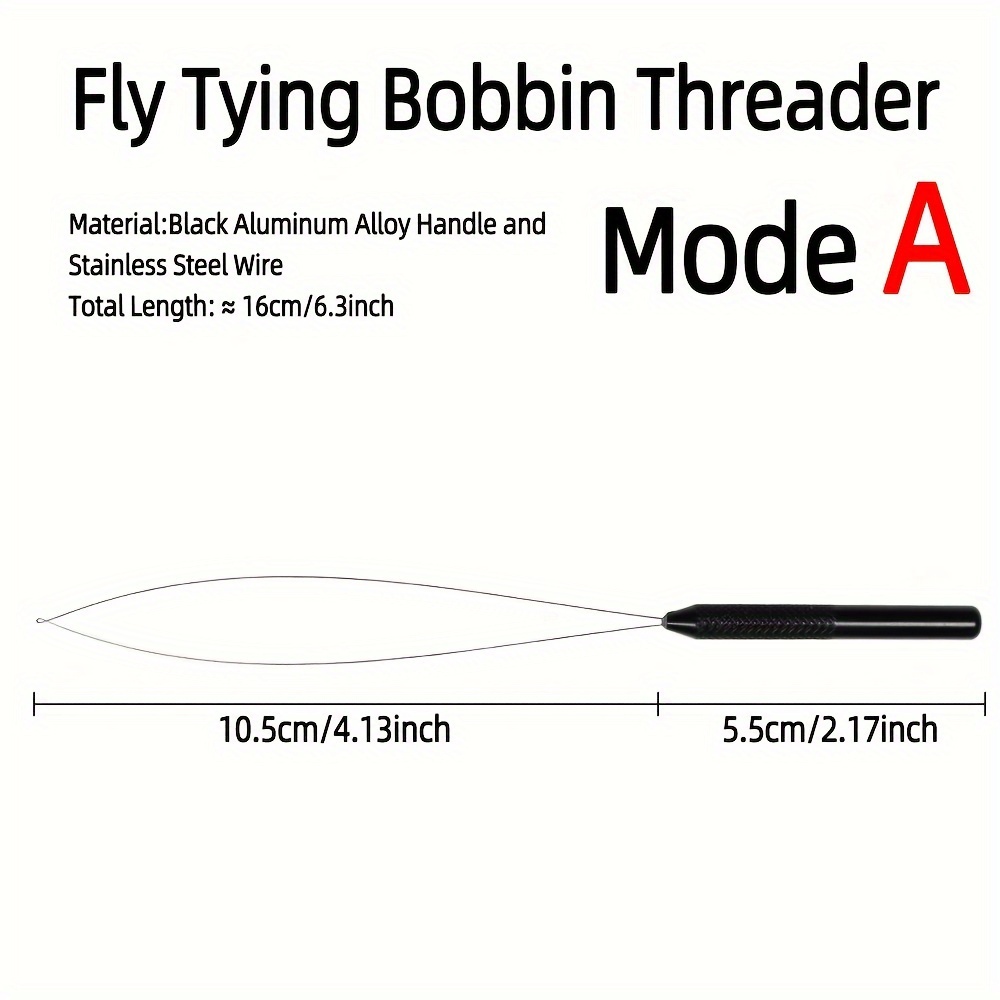 1pc Stainless Steel Fly Tying Bobbin Threader, Quick And Easy Threading  Tool For Tying Streamer Midges Nymphs Dry Wet * Fly Tying Tool