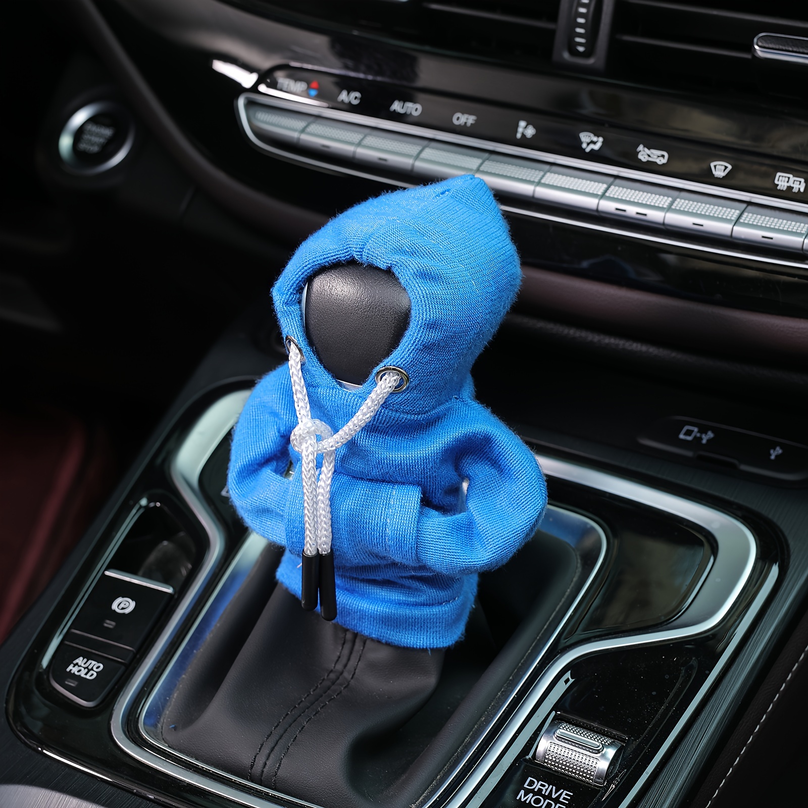 Shifter knob hoodie cover! Manual or Automatic, Universal car accessory BLUE