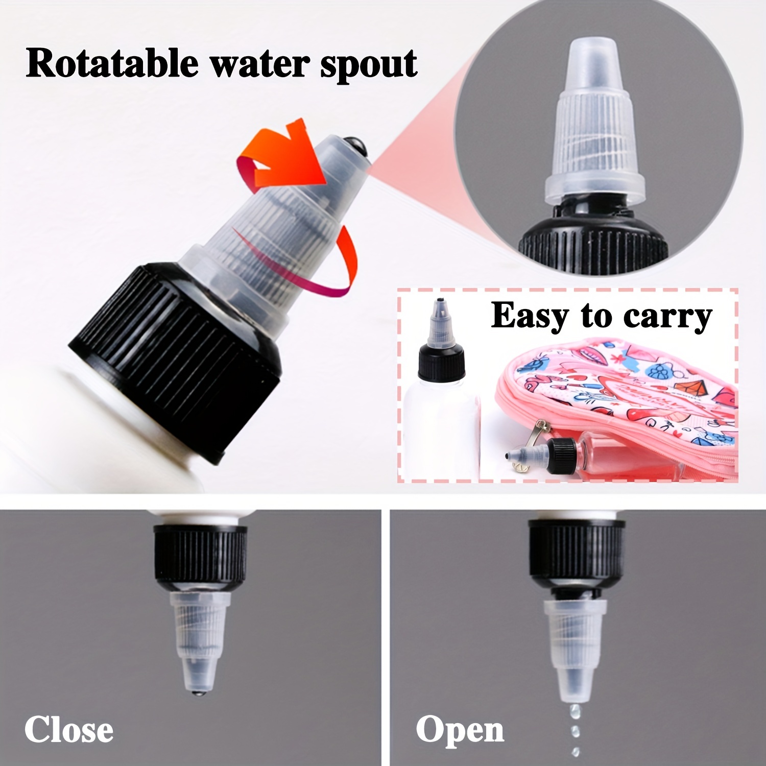 Plastic Squeeze Bottles Fine Tip, 1oz Capacity.