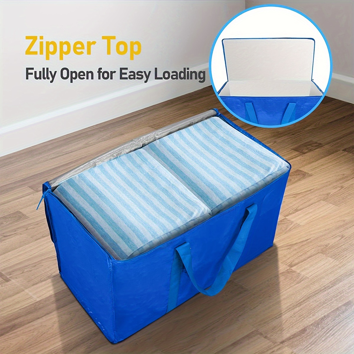 Large Moving Bags With Zippers & Carrying Handles, Heavy-duty Storage  Container, Space Saving Moving Storage And Organization For Bedroom, Home,  Closet, Wardrobe - Temu