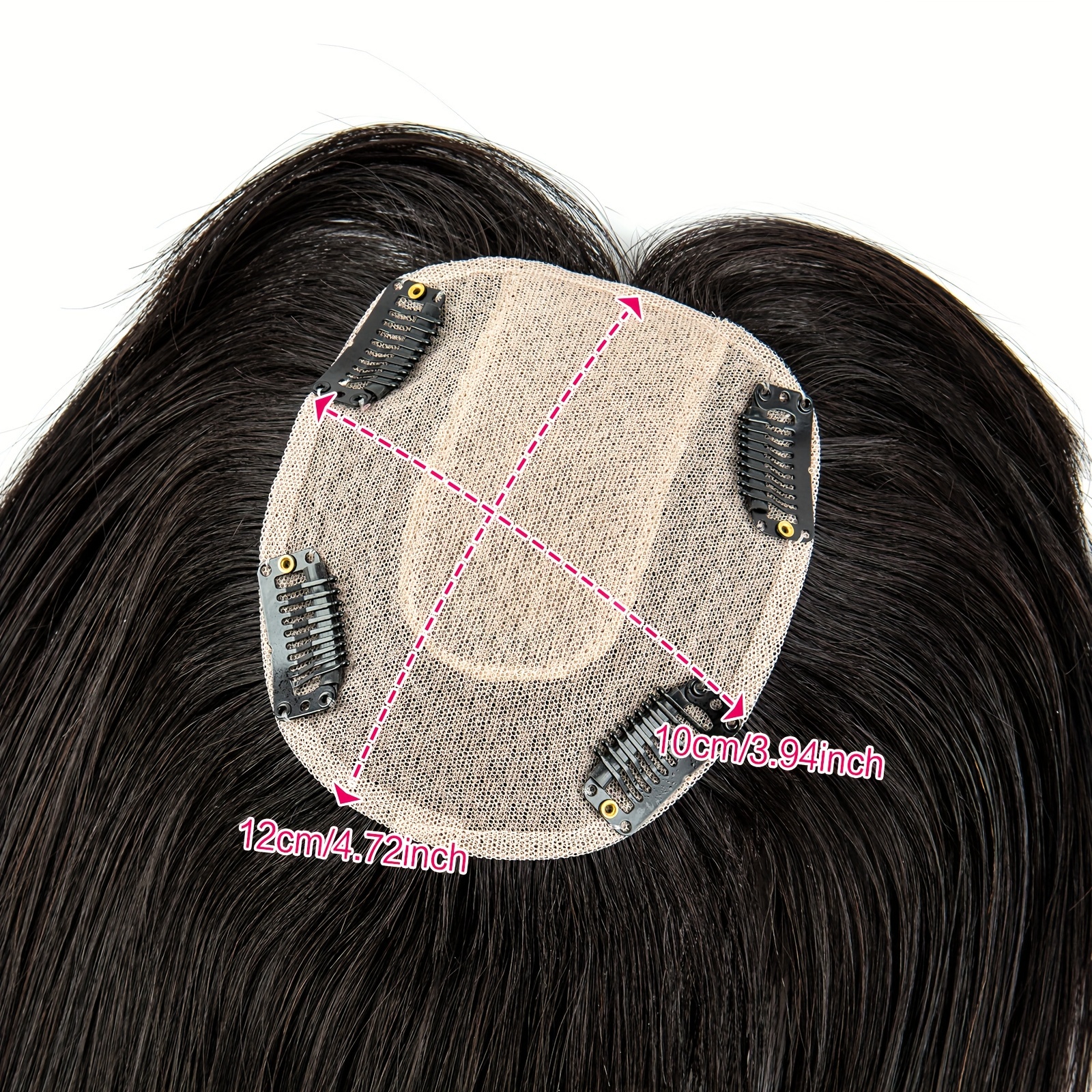 Base In Seta Remy Hair Topper Toupet Capelli Umani Donna - Temu Italy