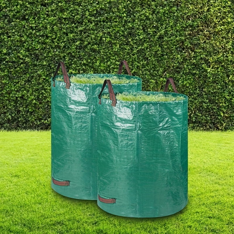 Outdoor Garden Leaf Storage Bags, Garden Waste Bags, Lawn Courtyard Pool Waste  Bags, Gardening Containers, Heavy-duty Reusable Foldable Leaf Basket Bags -  Temu