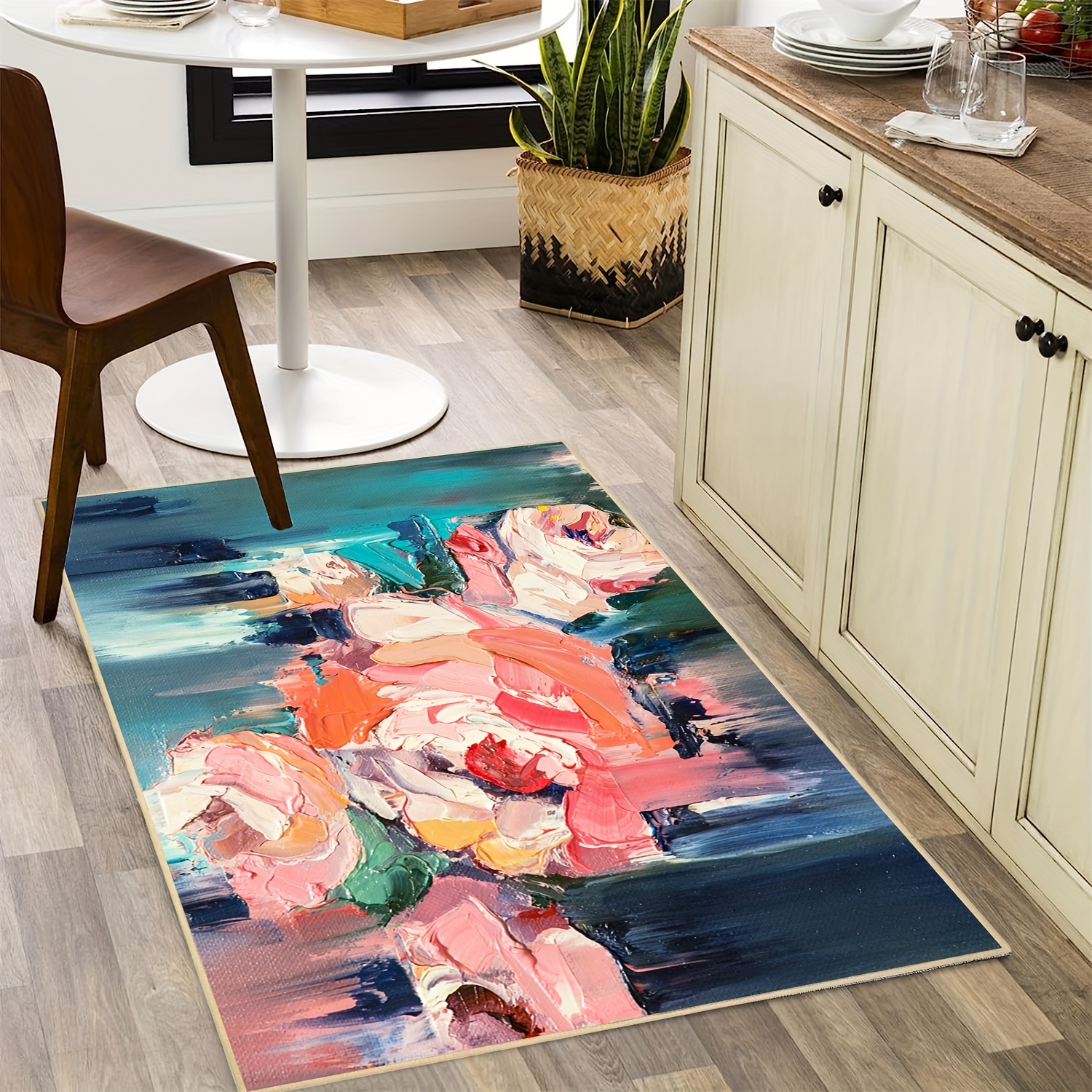 Welcome Door Mat, Non-slip Floral Front Door, Outdoor Indoor Entrance Mat,  Welcome Mat, Machine Washable, Suitable For Family, Living Room, Kitchen,  Bedroom, Farmhouse, Hallway, Laundry Room, Kitchen Carpet, Entryway Mats  For Shoes