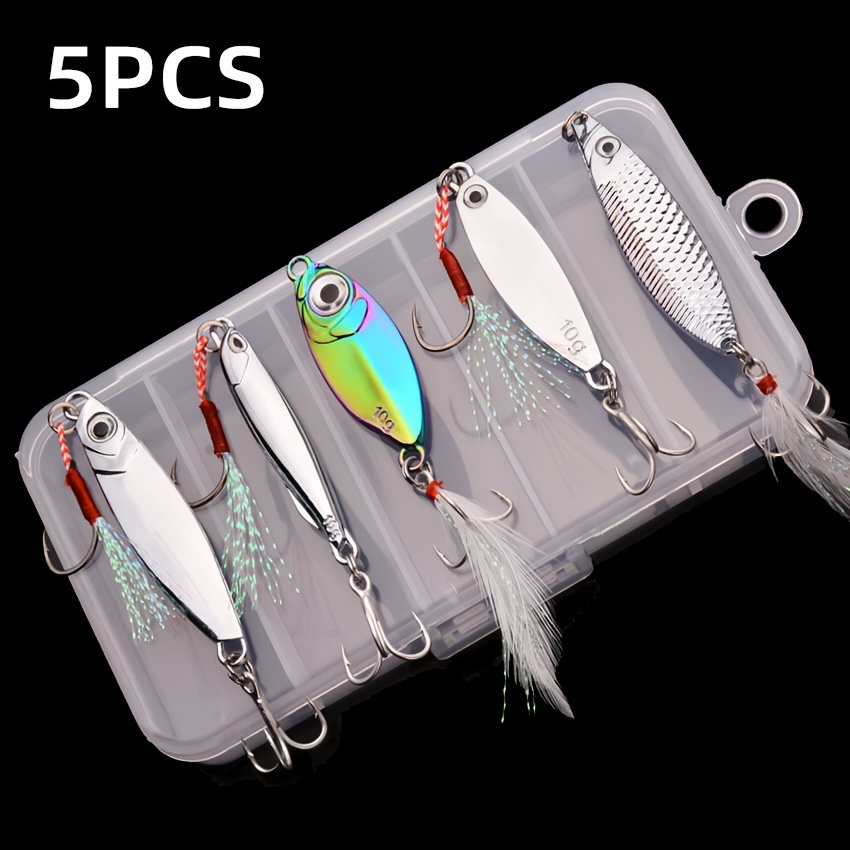 Propeller Fishing Lure Rotating Fishing Lure With Feathered - Temu