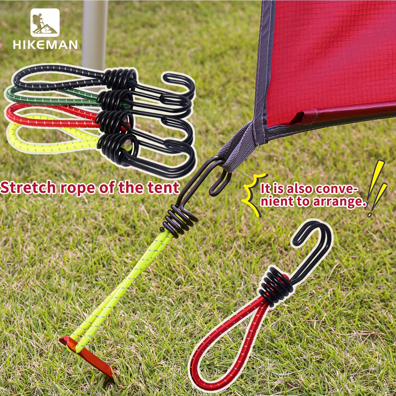 Multi purpose Elastic Rope With Hooks Durable Bungee Straps - Temu